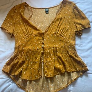 Golden floral top!